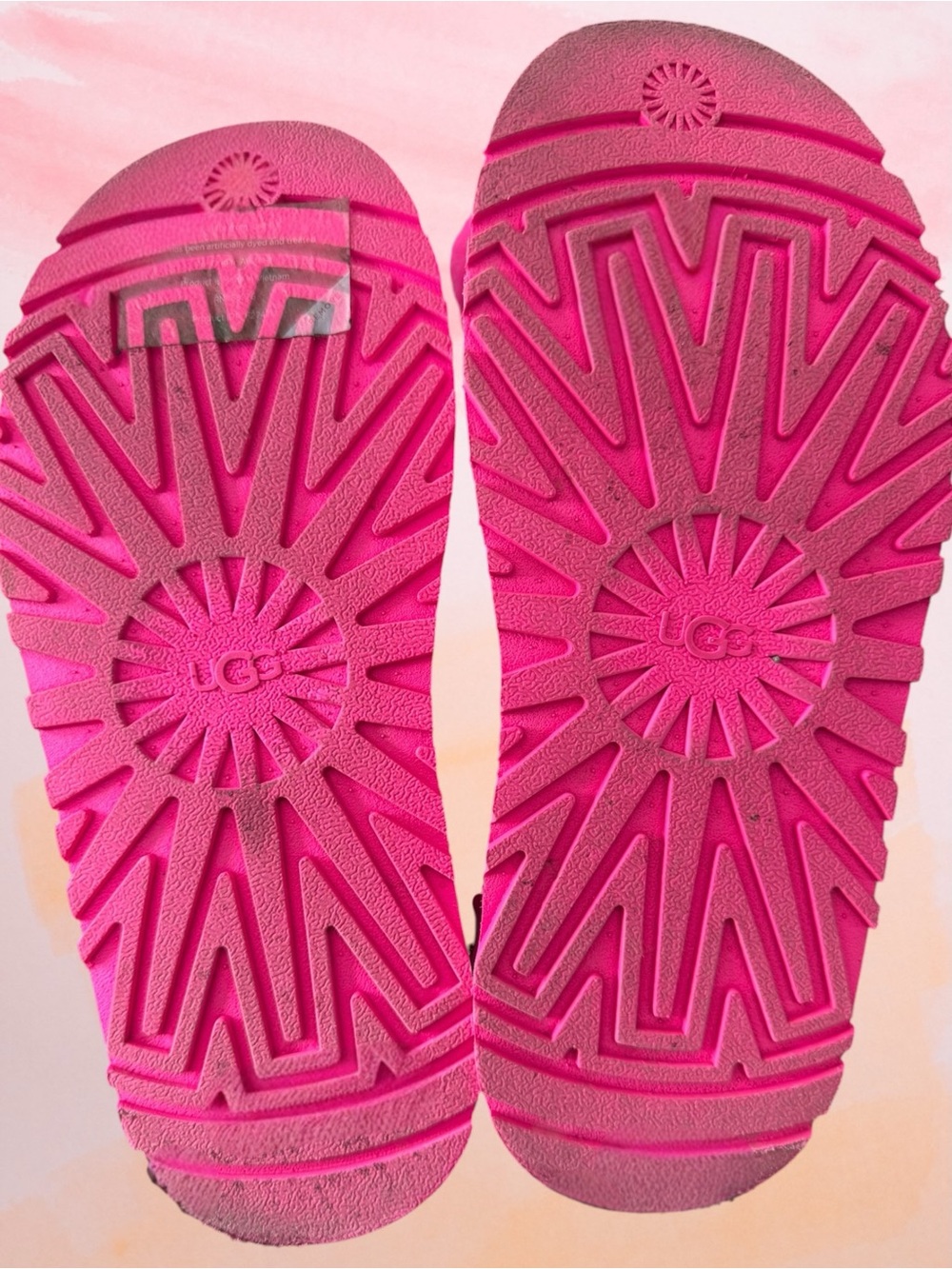 UGG Disco Cross Slide Taffy Pink Platform Sandals Slippers Slingback Size 7 - Picture 14 of 16